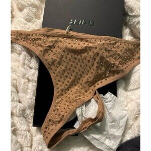 SWAROVSKI x SKIMS NWT Diamond Encrusted thong 4X Sienna